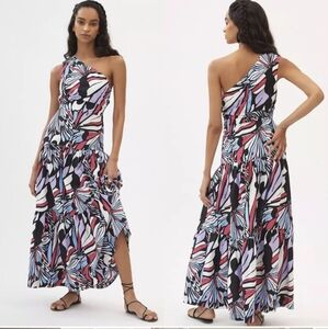 Maeve Dress - Butterfly Pattern, One Shoulder